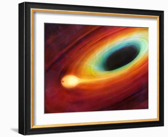 Star Distorted by Supermassive Black Hole-null-Framed Photographic Print