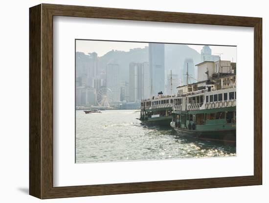 Star Ferries, Victoria Harbour, Hong Kong, China, Asia-Fraser Hall-Framed Photographic Print