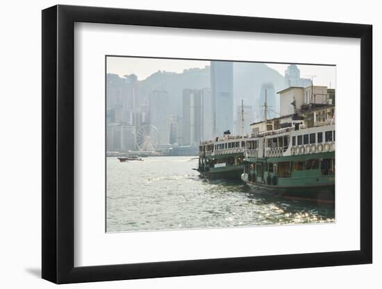 Star Ferries, Victoria Harbour, Hong Kong, China, Asia-Fraser Hall-Framed Photographic Print