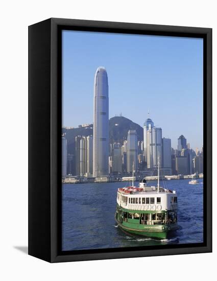 Star Ferry and City Skyline, Hong Kong, China-Steve Vidler-Framed Premier Image Canvas