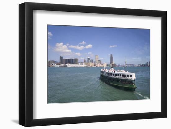 Star Ferry sailing towards the Kowloon side of Victoria Harbour, Hong Kong, China, Asia-Fraser Hall-Framed Photographic Print