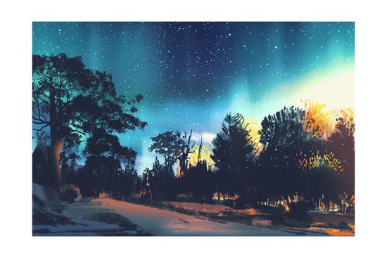 star field above the