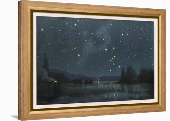 Star-Filled Sky Featuring the Constellation of Orion-W Kranz-Framed Premier Image Canvas