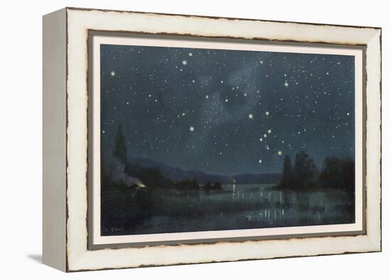 Star-Filled Sky Featuring the Constellation of Orion-W Kranz-Framed Premier Image Canvas