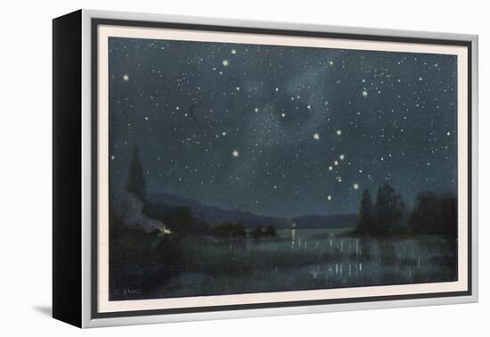 Star-Filled Sky Featuring the Constellation of Orion-W Kranz-Framed Premier Image Canvas