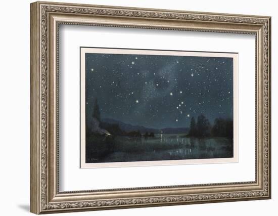 Star-Filled Sky Featuring the Constellation of Orion-W Kranz-Framed Photographic Print