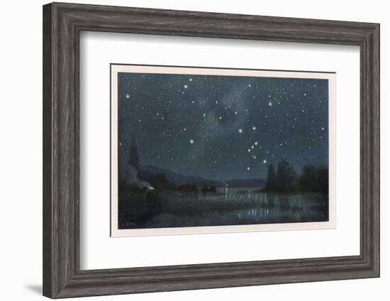 Star-Filled Sky Featuring the Constellation of Orion-W Kranz-Framed Photographic Print