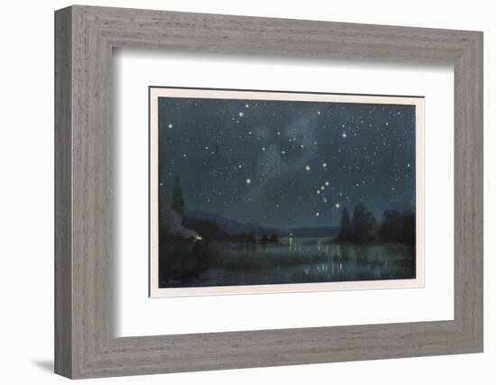 Star-Filled Sky Featuring the Constellation of Orion-W Kranz-Framed Photographic Print