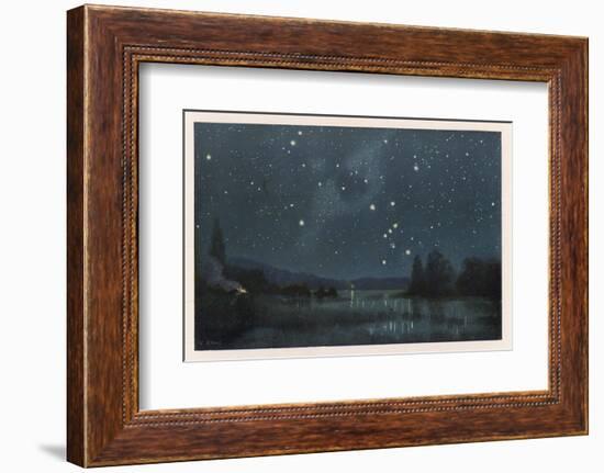 Star-Filled Sky Featuring the Constellation of Orion-W Kranz-Framed Photographic Print