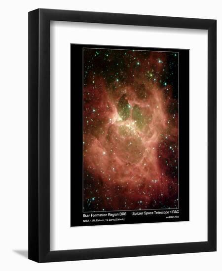 Star Formation in Region DR6 Photograph - Outer Space-Lantern Press-Framed Premium Giclee Print