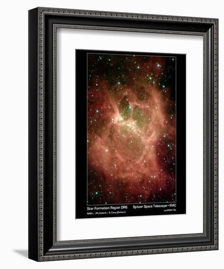 Star Formation in Region DR6 Photograph - Outer Space-Lantern Press-Framed Premium Giclee Print