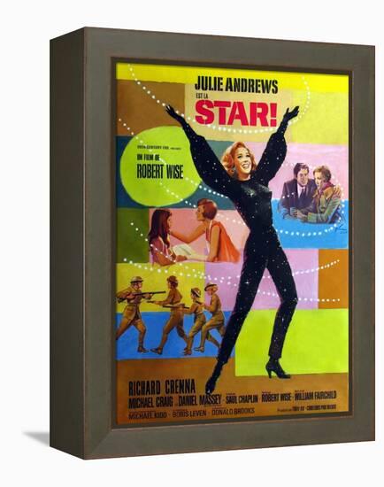 Star!, Julie Andrews on French Poster Art, 1968-null-Framed Stretched Canvas