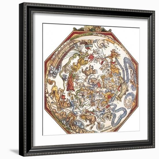 Star Map, Astronomicon Caesareum, 1540-Science Source-Framed Giclee Print