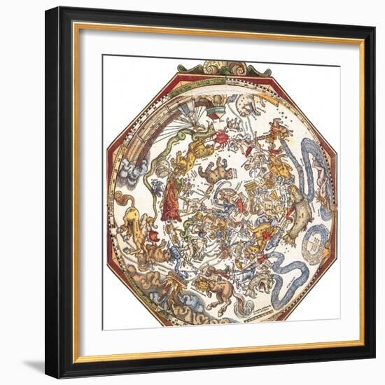 Star Map, Astronomicon Caesareum, 1540-Science Source-Framed Giclee Print