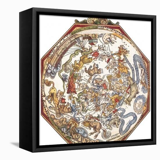 Star Map, Astronomicon Caesareum, 1540-Science Source-Framed Premier Image Canvas