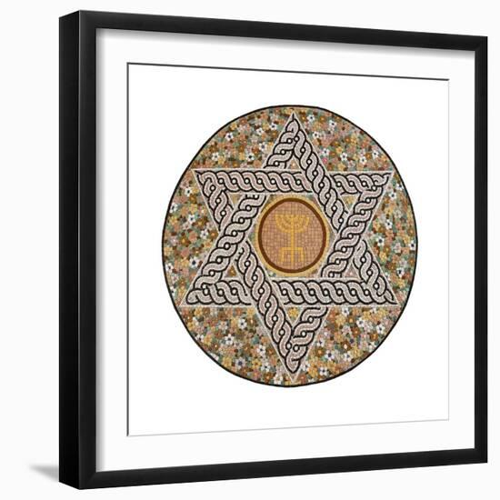 Star Of David Mosaic-Jonathan Mandell-Framed Giclee Print