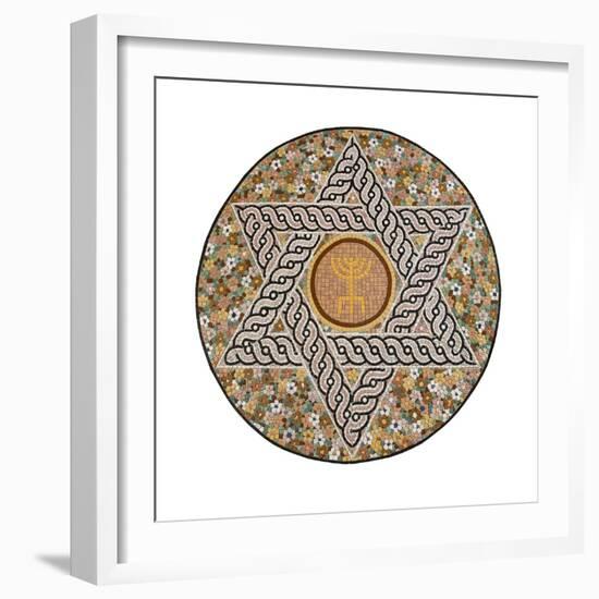 Star Of David Mosaic-Jonathan Mandell-Framed Giclee Print