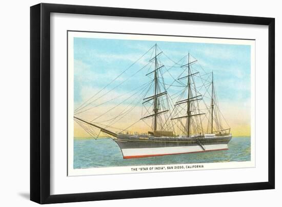 Star of India, Tall Ship, Maritime Museum, San Diego, California-null-Framed Art Print