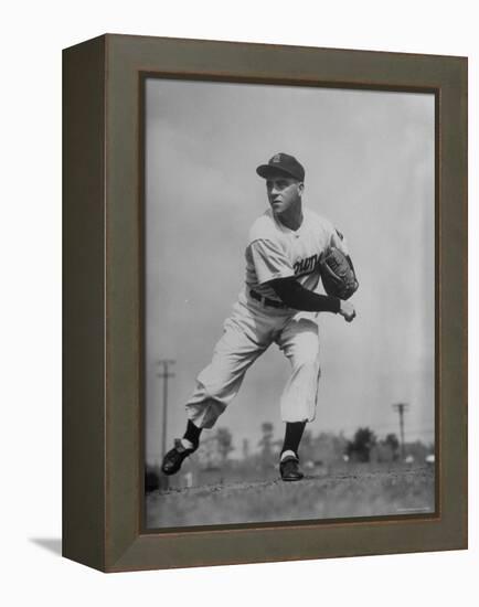 Star Pitcher Ned Garver Throwing Ball-Ed Clark-Framed Premier Image Canvas