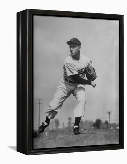 Star Pitcher Ned Garver Throwing Ball-Ed Clark-Framed Premier Image Canvas