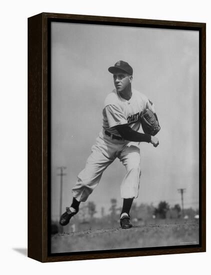 Star Pitcher Ned Garver Throwing Ball-Ed Clark-Framed Premier Image Canvas