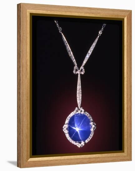 Star Sapphire Necklace-null-Framed Premier Image Canvas