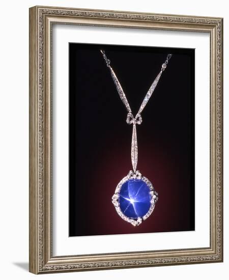 Star Sapphire Necklace-null-Framed Photographic Print