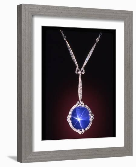 Star Sapphire Necklace-null-Framed Photographic Print