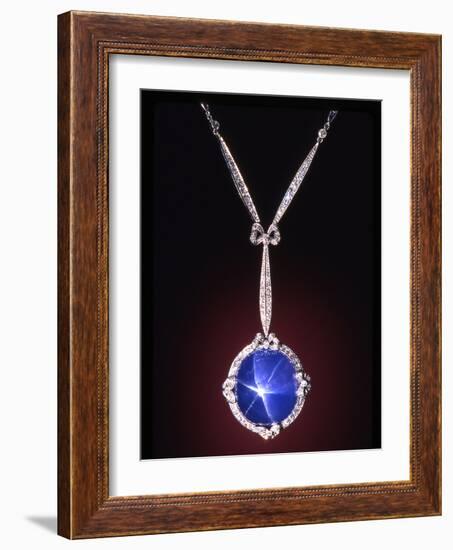 Star Sapphire Necklace-null-Framed Photographic Print