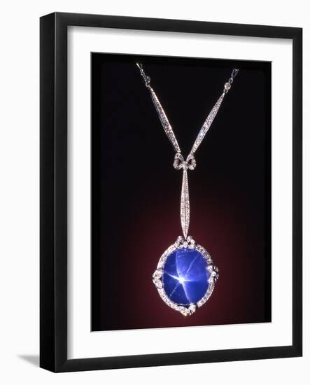 Star Sapphire Necklace-null-Framed Photographic Print