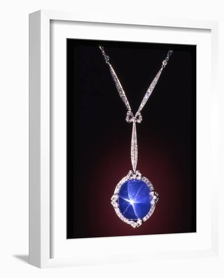 Star Sapphire Necklace-null-Framed Photographic Print