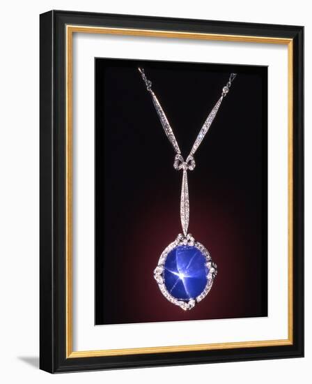 Star Sapphire Necklace-null-Framed Photographic Print