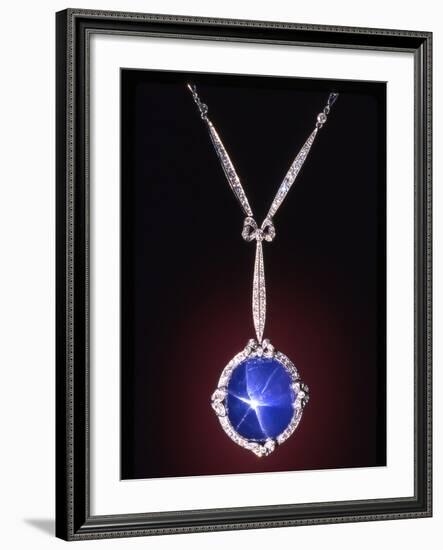 Star Sapphire Necklace-null-Framed Photographic Print