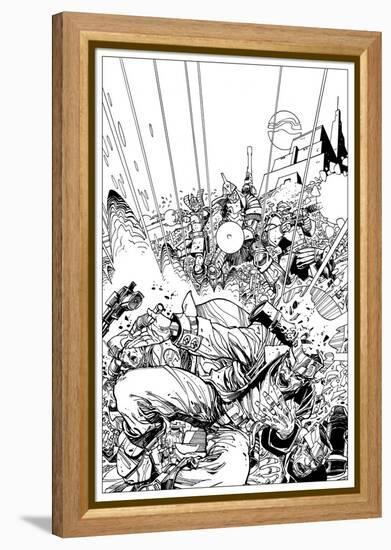 Star Slammers No. 1 Cover - Inks-Walter Simonson-Framed Stretched Canvas