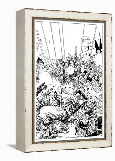 Star Slammers No. 1 Cover - Inks-Walter Simonson-Framed Stretched Canvas