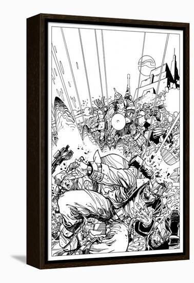 Star Slammers No. 1 Cover - Inks-Walter Simonson-Framed Stretched Canvas