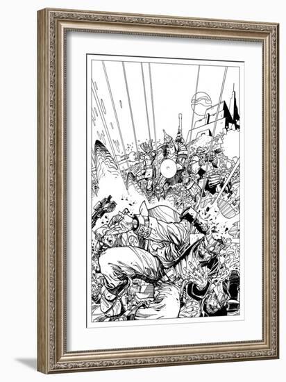 Star Slammers No. 1 Cover - Inks-Walter Simonson-Framed Art Print