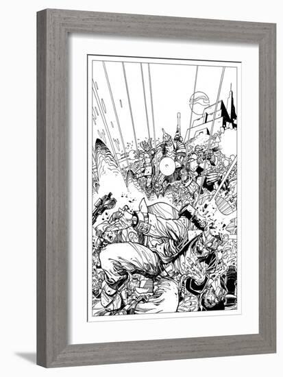 Star Slammers No. 1 Cover - Inks-Walter Simonson-Framed Art Print