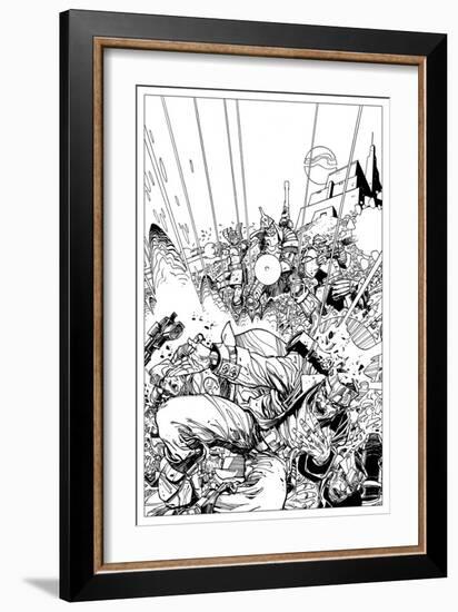 Star Slammers No. 1 Cover - Inks-Walter Simonson-Framed Art Print