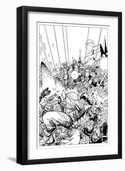 Star Slammers No. 1 Cover - Inks-Walter Simonson-Framed Art Print