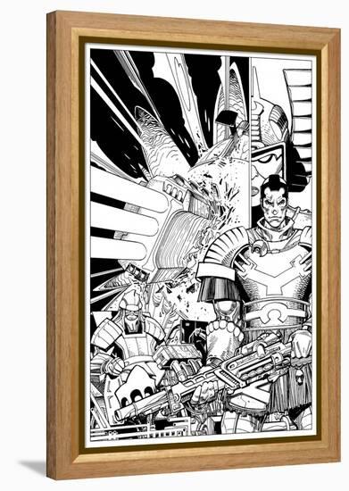 Star Slammers No. 2 Cover - Inks-Walter Simonson-Framed Stretched Canvas