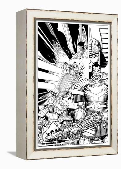 Star Slammers No. 2 Cover - Inks-Walter Simonson-Framed Stretched Canvas