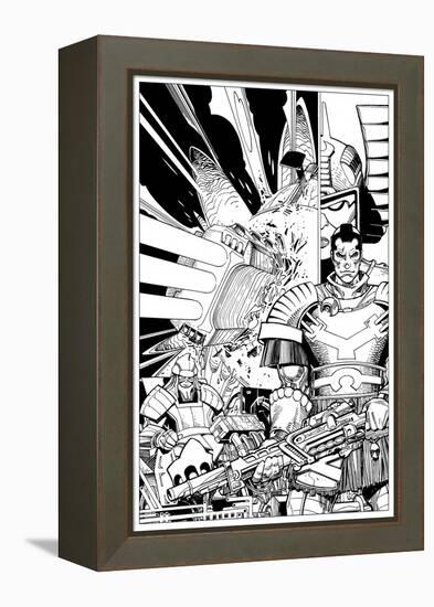 Star Slammers No. 2 Cover - Inks-Walter Simonson-Framed Stretched Canvas