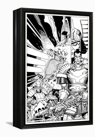 Star Slammers No. 2 Cover - Inks-Walter Simonson-Framed Stretched Canvas