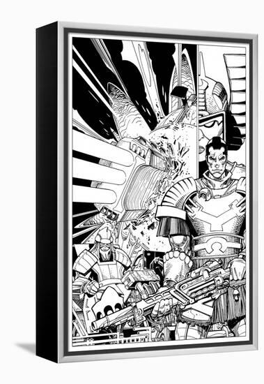 Star Slammers No. 2 Cover - Inks-Walter Simonson-Framed Stretched Canvas