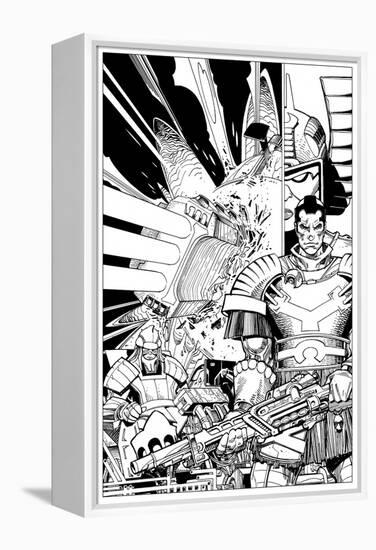 Star Slammers No. 2 Cover - Inks-Walter Simonson-Framed Stretched Canvas