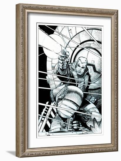 Star Slammers No. 5 Cover - Inks-Walter Simonson-Framed Art Print