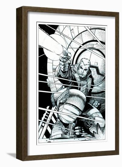 Star Slammers No. 5 Cover - Inks-Walter Simonson-Framed Art Print