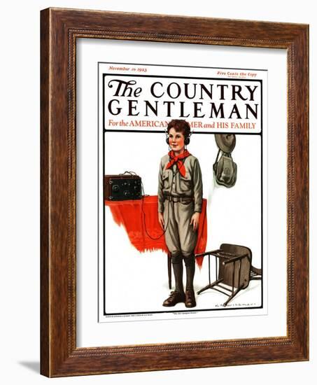 "Star Spangled Banner," Country Gentleman Cover, November 10, 1923-Katherine R. Wireman-Framed Giclee Print