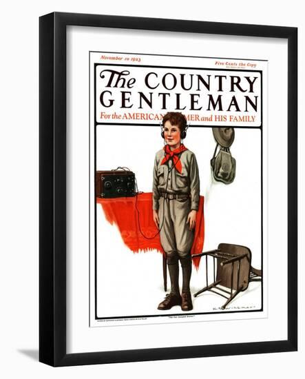 "Star Spangled Banner," Country Gentleman Cover, November 10, 1923-Katherine R. Wireman-Framed Giclee Print